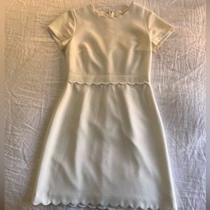 White Club Monaco Scallop Dress